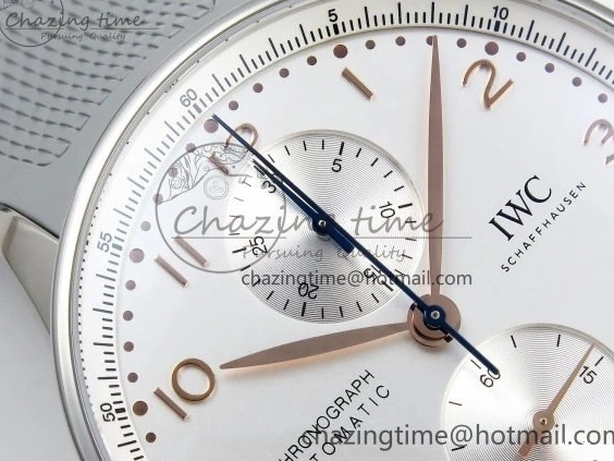 MIROTIME 0212 Portuguese Chrono IW3716 Z+F 1:1 Best Edition White Dial on Gray Rubber Strap A WrinkleFree 7014